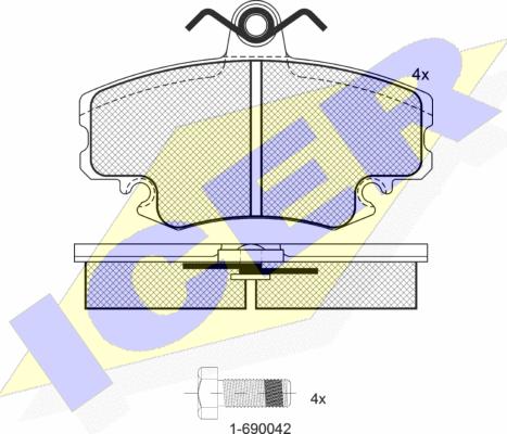 Icer 180993-204 - Kit pastiglie freno, Freno a disco autozon.pro