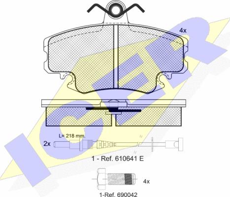 Icer 180993-700 - Kit pastiglie freno, Freno a disco autozon.pro