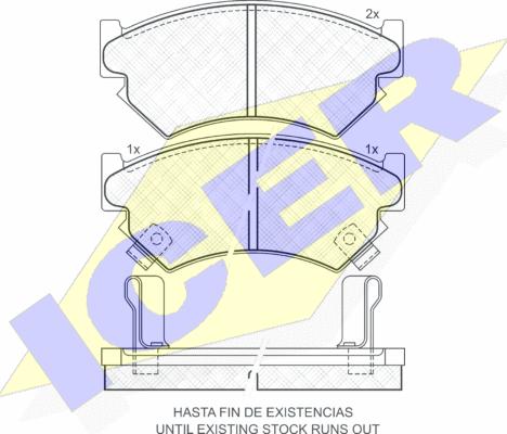 Icer 180997 - Kit pastiglie freno, Freno a disco autozon.pro