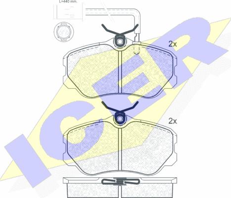 Icer 180949 - Kit pastiglie freno, Freno a disco autozon.pro