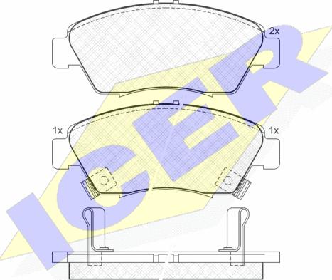 Icer 180959 - Kit pastiglie freno, Freno a disco autozon.pro