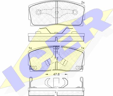 Icer 180951 - Kit pastiglie freno, Freno a disco autozon.pro