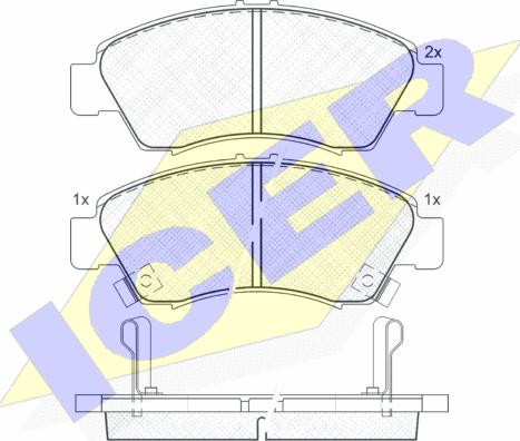 Icer 180958 - Kit pastiglie freno, Freno a disco autozon.pro