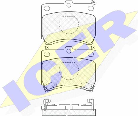 Icer 180969 - Kit pastiglie freno, Freno a disco autozon.pro