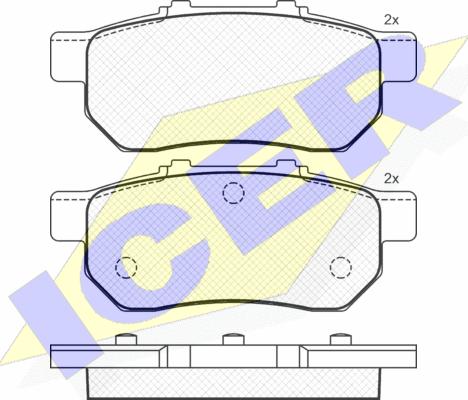 Icer 180960 - Kit pastiglie freno, Freno a disco autozon.pro