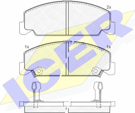 Icer 180961 - Kit pastiglie freno, Freno a disco autozon.pro