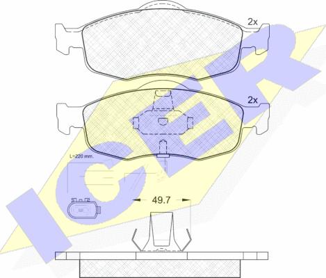 Icer 180917 - Kit pastiglie freno, Freno a disco autozon.pro