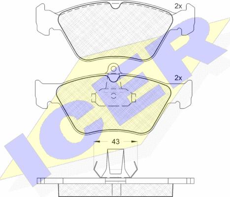 Icer 180988 - Kit pastiglie freno, Freno a disco autozon.pro