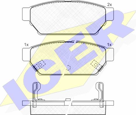 Icer 180982 - Kit pastiglie freno, Freno a disco autozon.pro