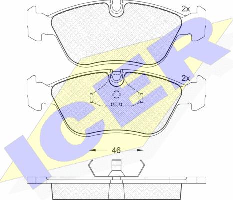 Icer 180934 - Kit pastiglie freno, Freno a disco autozon.pro