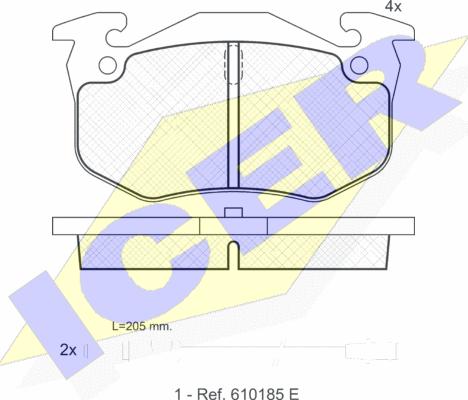 Icer 180931 - Kit pastiglie freno, Freno a disco autozon.pro