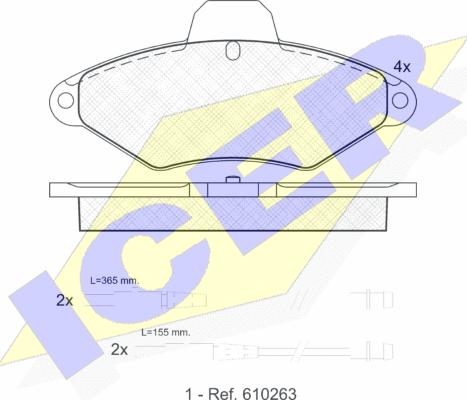 Icer 180920 - Kit pastiglie freno, Freno a disco autozon.pro