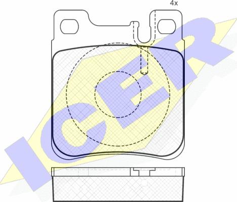 Icer 180976 - Kit pastiglie freno, Freno a disco autozon.pro