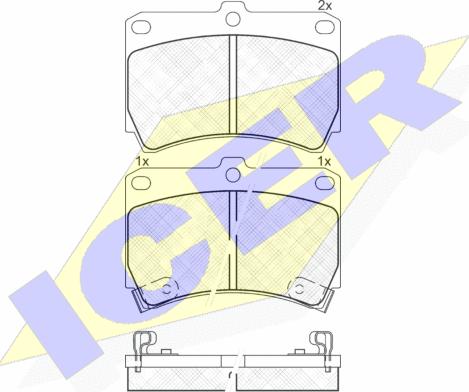 Icer 180970 - Kit pastiglie freno, Freno a disco autozon.pro