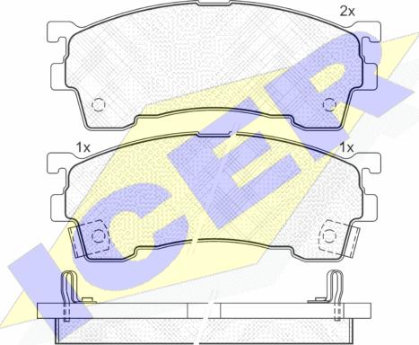 Icer 180971-203 - Kit pastiglie freno, Freno a disco autozon.pro