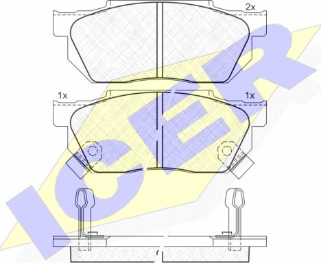 Icer 180494 - Kit pastiglie freno, Freno a disco autozon.pro