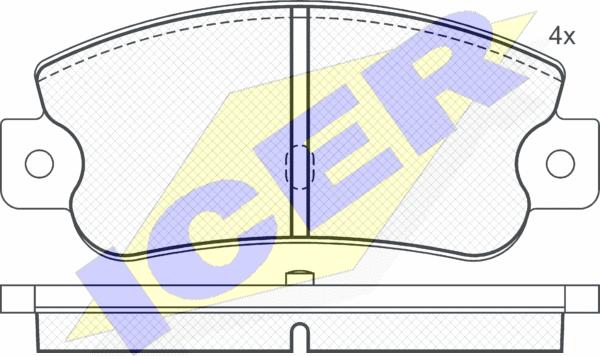 Icer 180490 - Kit pastiglie freno, Freno a disco autozon.pro