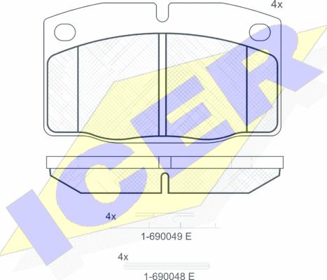 Icer 180454-073 - Kit pastiglie freno, Freno a disco autozon.pro