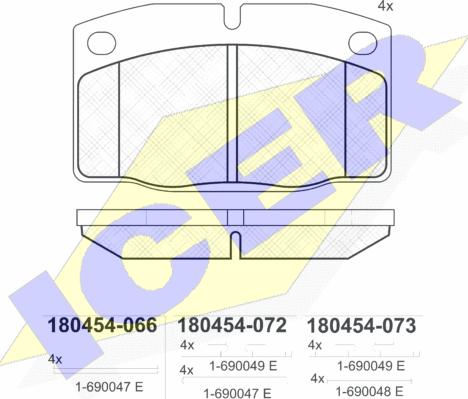 Icer 180454 - Kit pastiglie freno, Freno a disco autozon.pro