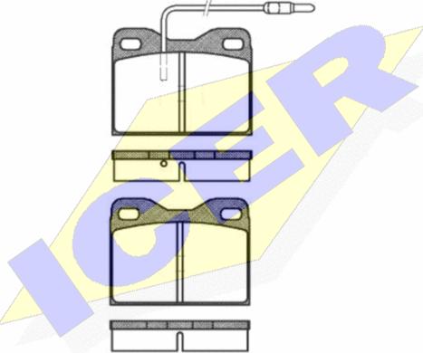 Icer 180458 - Kit pastiglie freno, Freno a disco autozon.pro