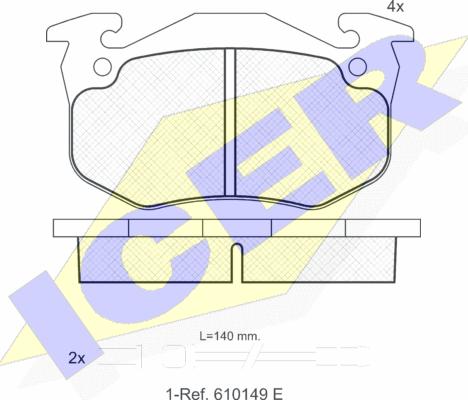 Icer 180457 - Kit pastiglie freno, Freno a disco autozon.pro