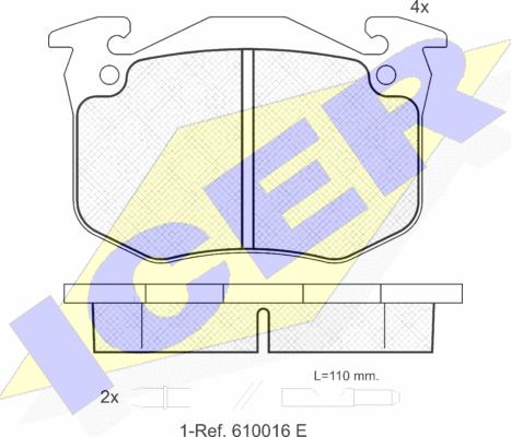 Icer 180469 - Kit pastiglie freno, Freno a disco autozon.pro