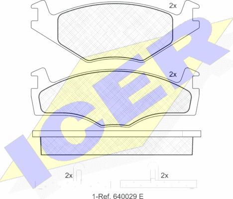 Icer 180460 - Kit pastiglie freno, Freno a disco autozon.pro