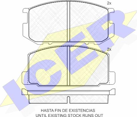 Icer 180463 - Kit pastiglie freno, Freno a disco autozon.pro