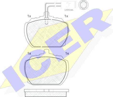 Icer 180406 - Kit pastiglie freno, Freno a disco autozon.pro