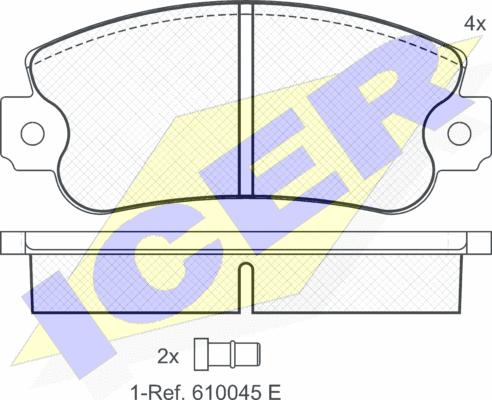 Icer 180418 - Kit pastiglie freno, Freno a disco autozon.pro