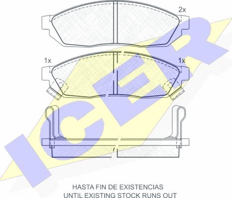 Icer 180483 - Kit pastiglie freno, Freno a disco autozon.pro