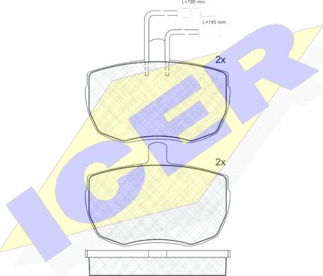 Icer 180427 - Kit pastiglie freno, Freno a disco autozon.pro