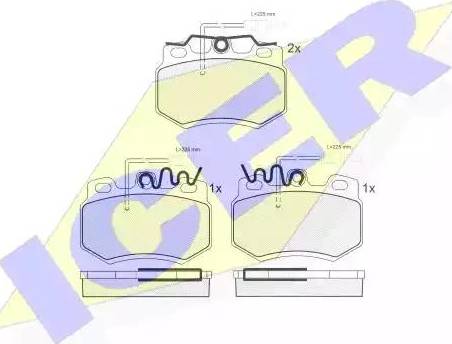 Icer 180555 - Kit pastiglie freno, Freno a disco autozon.pro