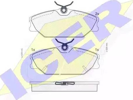 Icer 180557 - Kit pastiglie freno, Freno a disco autozon.pro