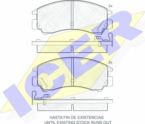 Icer 180509 - Kit pastiglie freno, Freno a disco autozon.pro