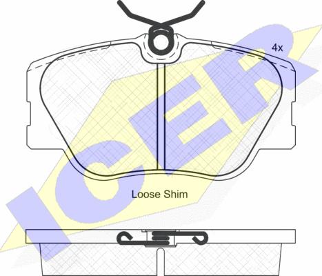 Icer 180510-400 - Kit pastiglie freno, Freno a disco autozon.pro