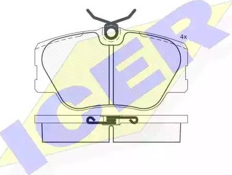 Icer 180510 - Kit pastiglie freno, Freno a disco autozon.pro