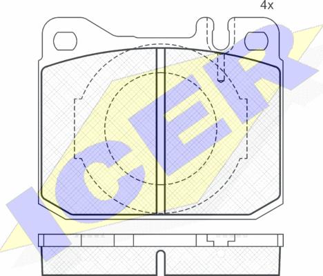 Icer 180511 - Kit pastiglie freno, Freno a disco autozon.pro