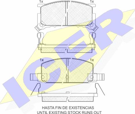 Icer 180585 - Kit pastiglie freno, Freno a disco autozon.pro