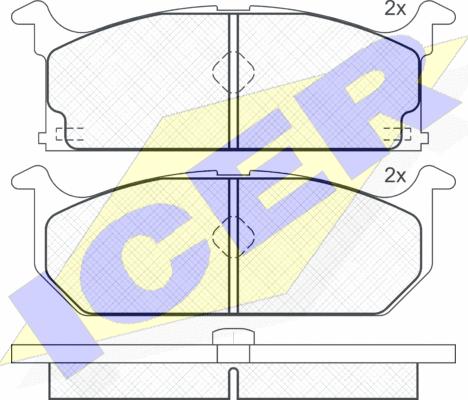 Icer 180586 - Kit pastiglie freno, Freno a disco autozon.pro