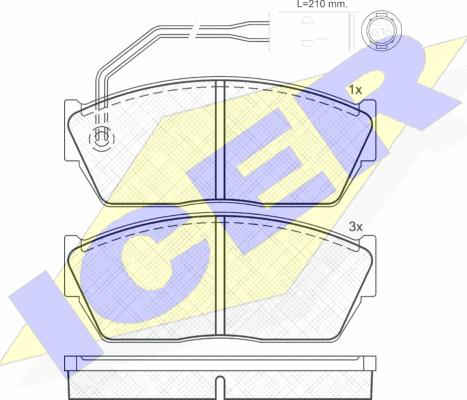 Icer 180536 - Kit pastiglie freno, Freno a disco autozon.pro