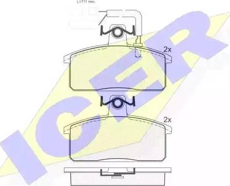 Icer 180531 - Kit pastiglie freno, Freno a disco autozon.pro