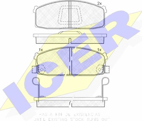 Icer 180525 - Kit pastiglie freno, Freno a disco autozon.pro