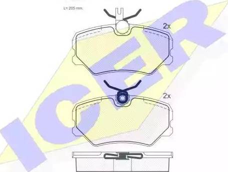 Icer 180696 - Kit pastiglie freno, Freno a disco autozon.pro