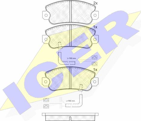 Icer 180658 - Kit pastiglie freno, Freno a disco autozon.pro