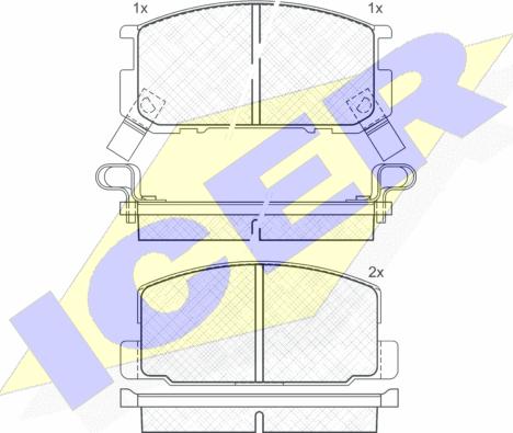 Icer 180605 - Kit pastiglie freno, Freno a disco autozon.pro