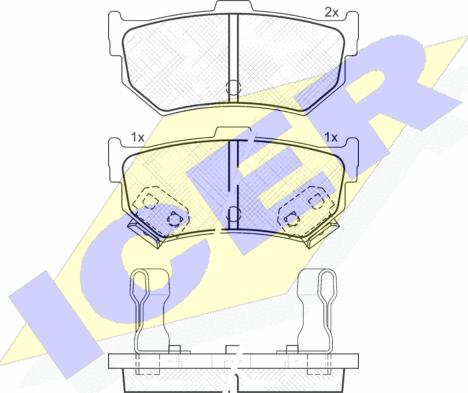 Icer 180600 - Kit pastiglie freno, Freno a disco autozon.pro