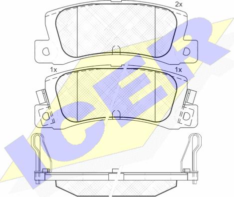 Icer 180612-071 - Kit pastiglie freno, Freno a disco autozon.pro