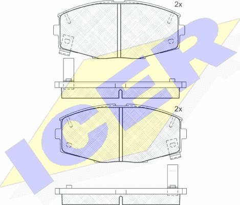 Icer 180617 - Kit pastiglie freno, Freno a disco autozon.pro