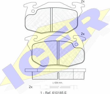 Icer 180633 - Kit pastiglie freno, Freno a disco autozon.pro